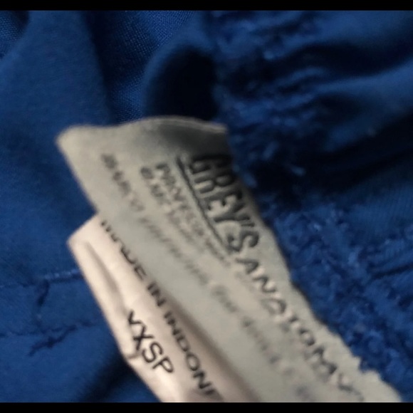 Grey's Anatomy scub set bundle new royal blue xxs xxsp top bottoms - Picture 7 of 7